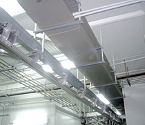 Distribution de câbles au plafond chemin de câbles isolant PVC