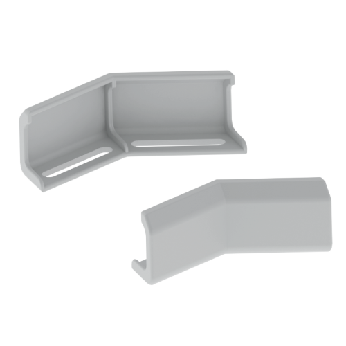 Unión esquina plana 60mm Unex en U41X/U43X sin halógenos
