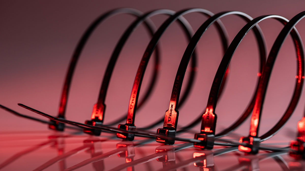 Cable ties for photovoltaics