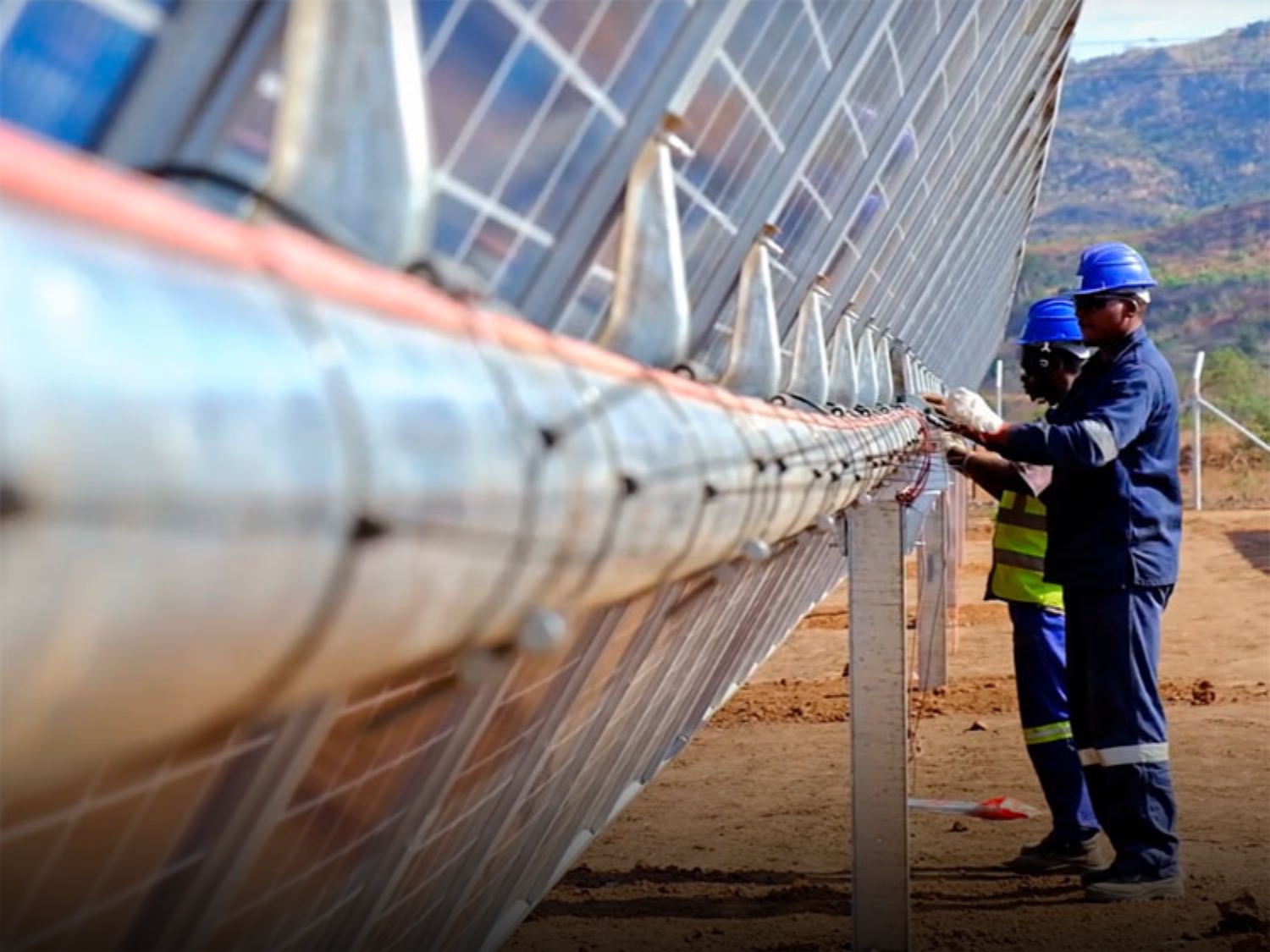 Unex Cable Ties 22 in a solar plant in Malawi