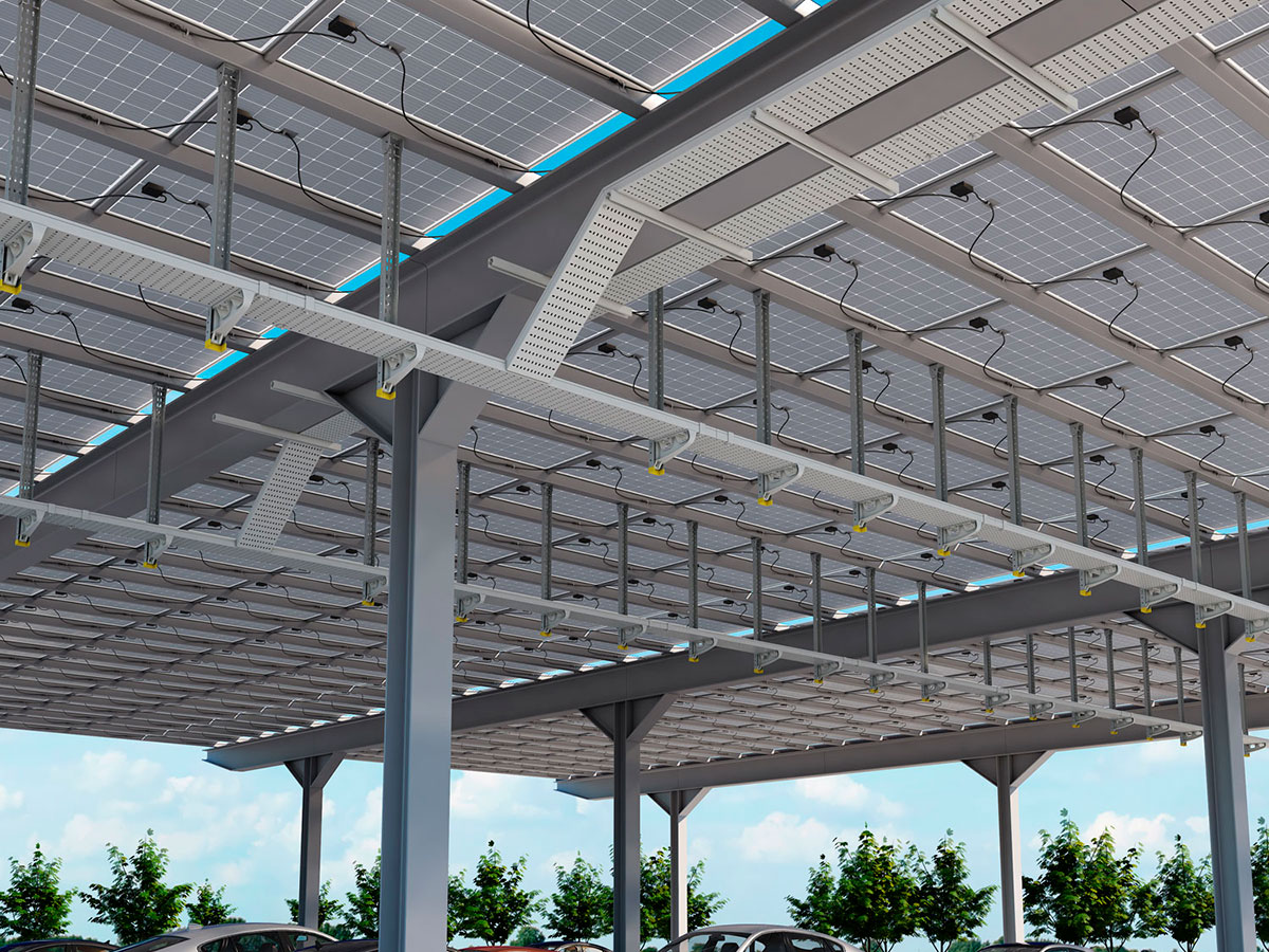 Installations in solar canopies
